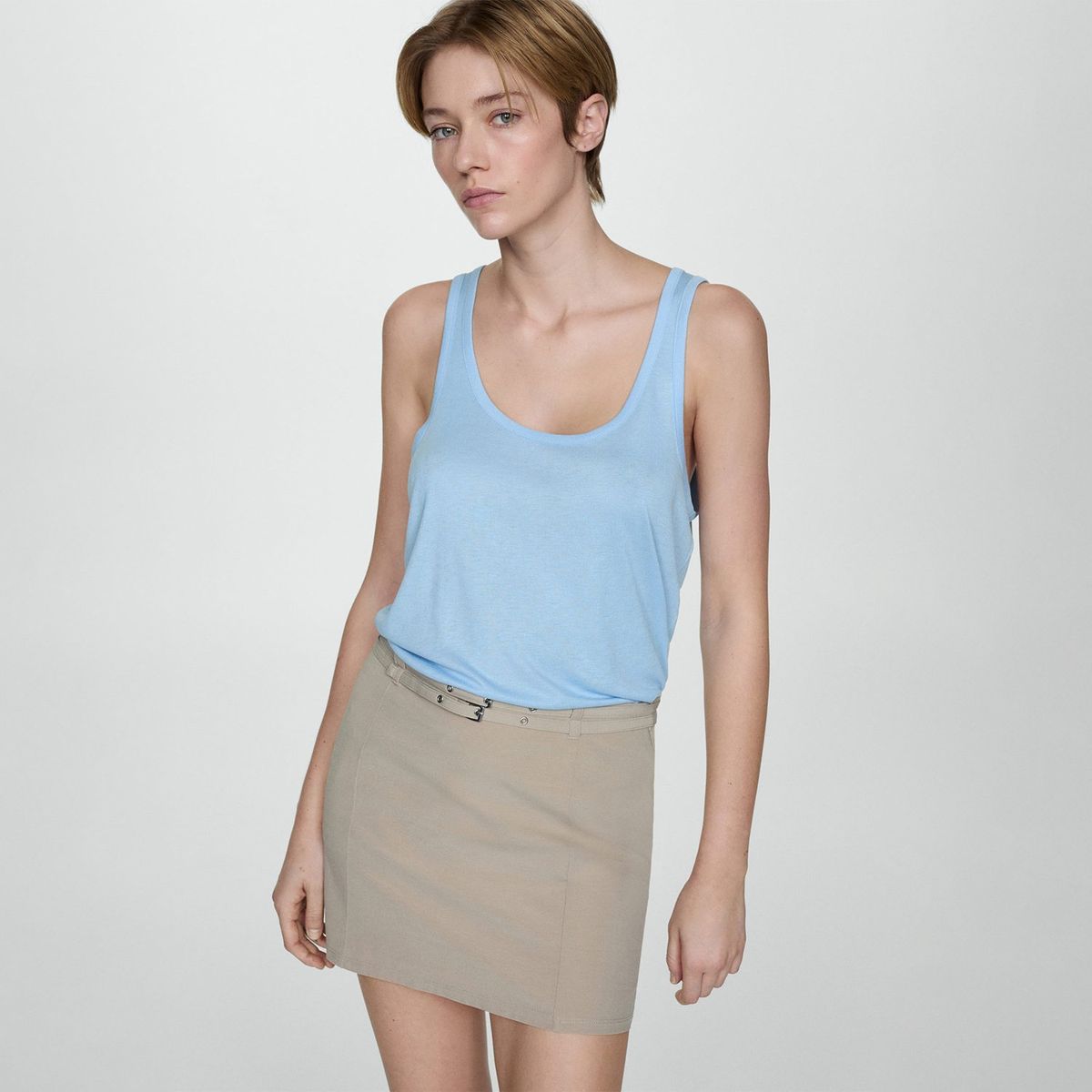 MANGO - Top Sin Mangas Mujer Mango