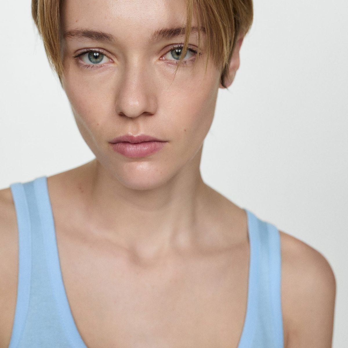 MANGO - Top Sin Mangas Mujer Mango