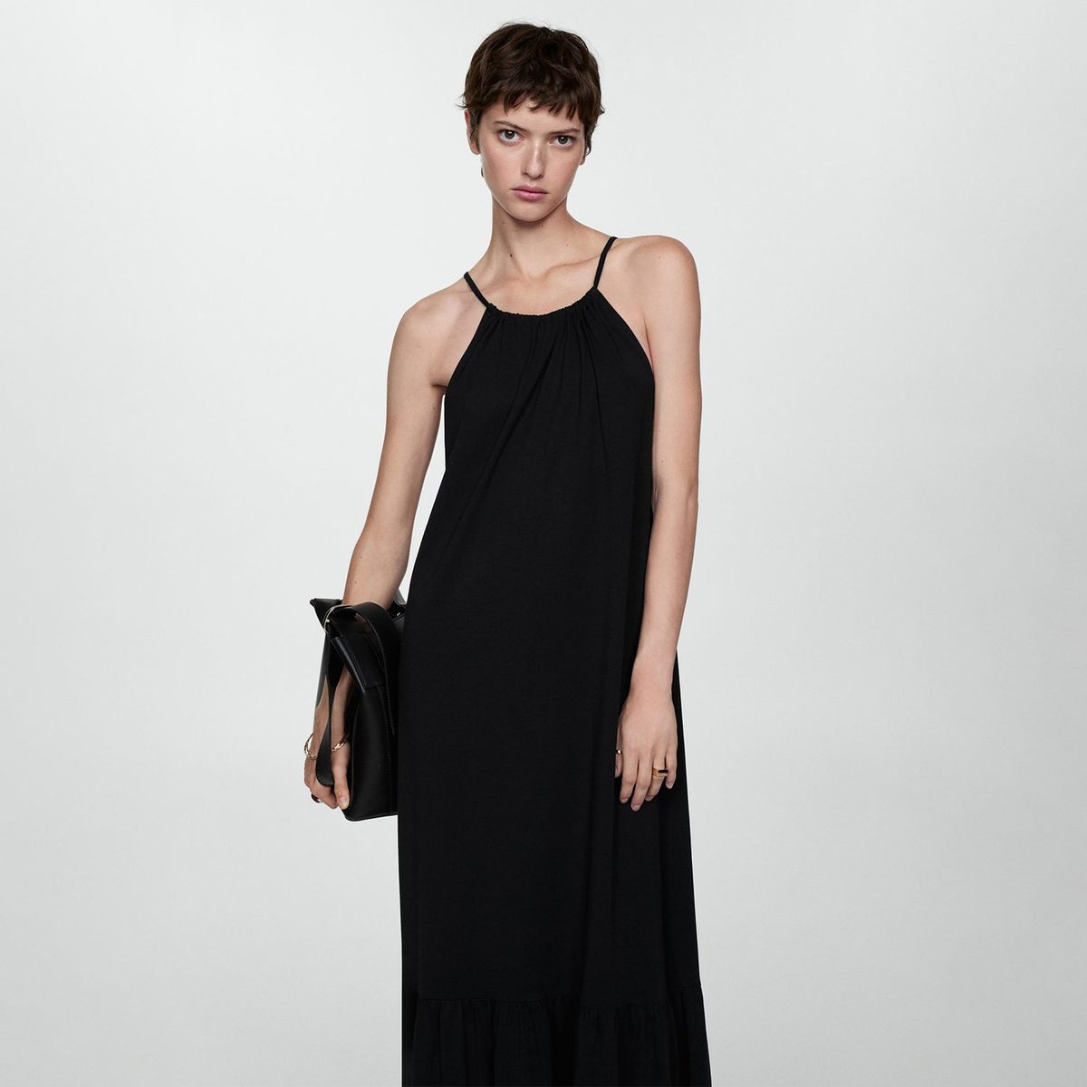 MANGO - Vestido Largo 100% Algodón Mujer Mango