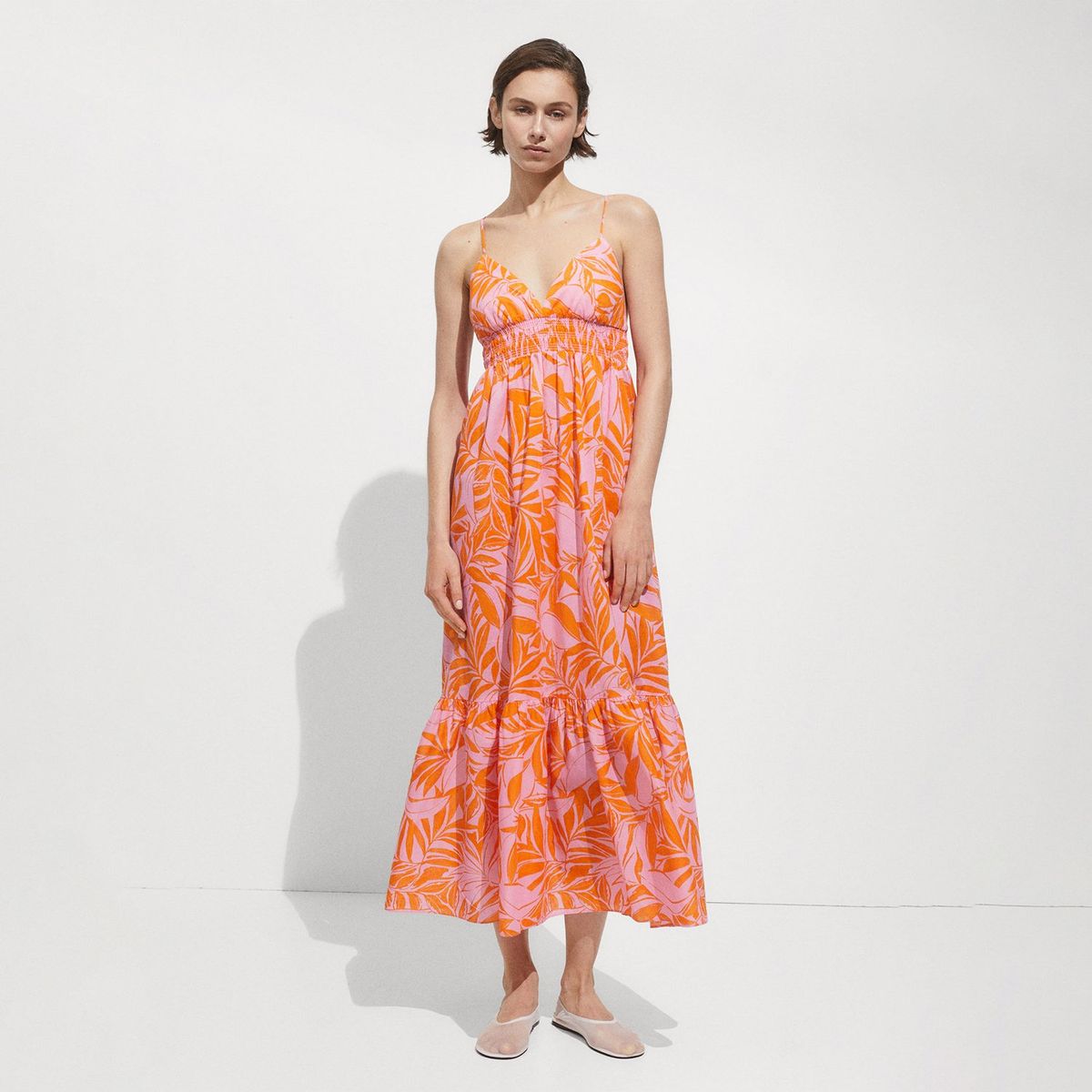 MANGO - Vestido Largo 100% Algodón Mujer Mango