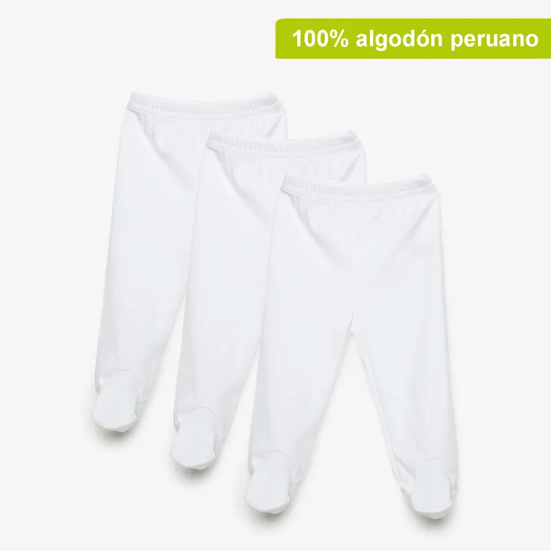 YAMP - Pantalón Bebé Niño Niña Pack X3 Algodón Yamp 