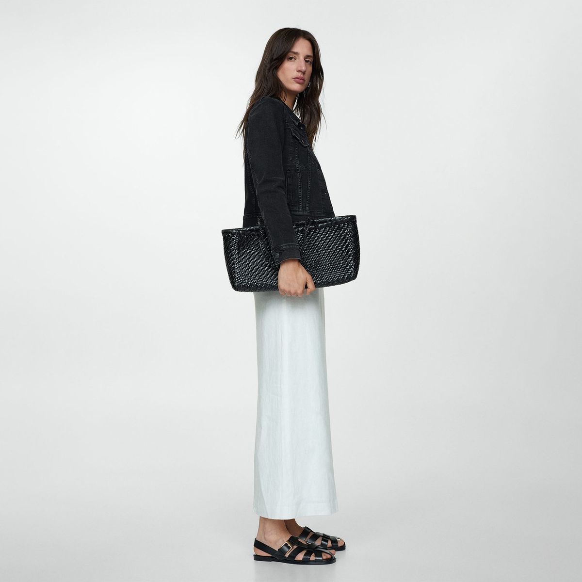 MANGO - Casaca Jean Algodón Mujer Mango