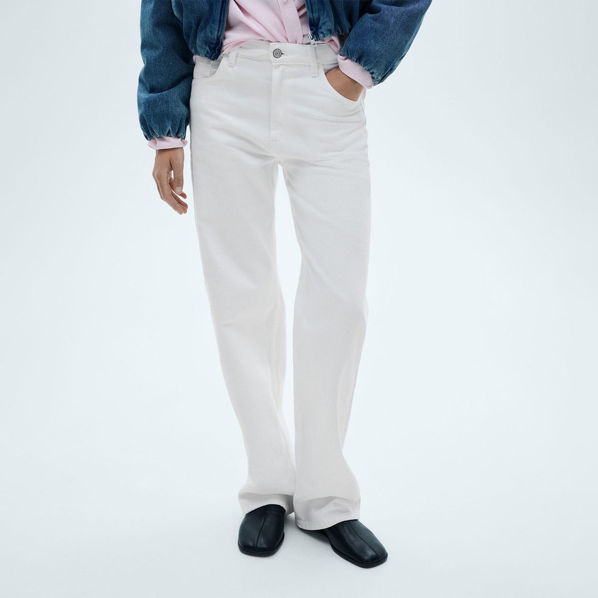 MANGO - Jean Straight 100% Algodón Mujer Mango