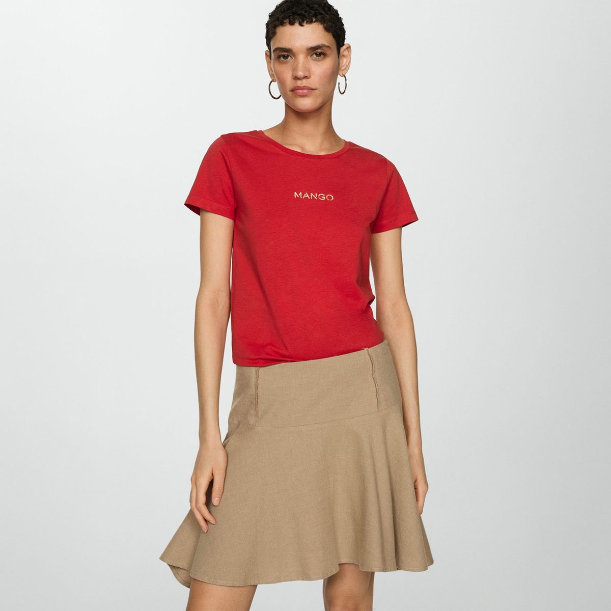 MANGO - Polo Manga Corta 100% Algodón Mujer Mango