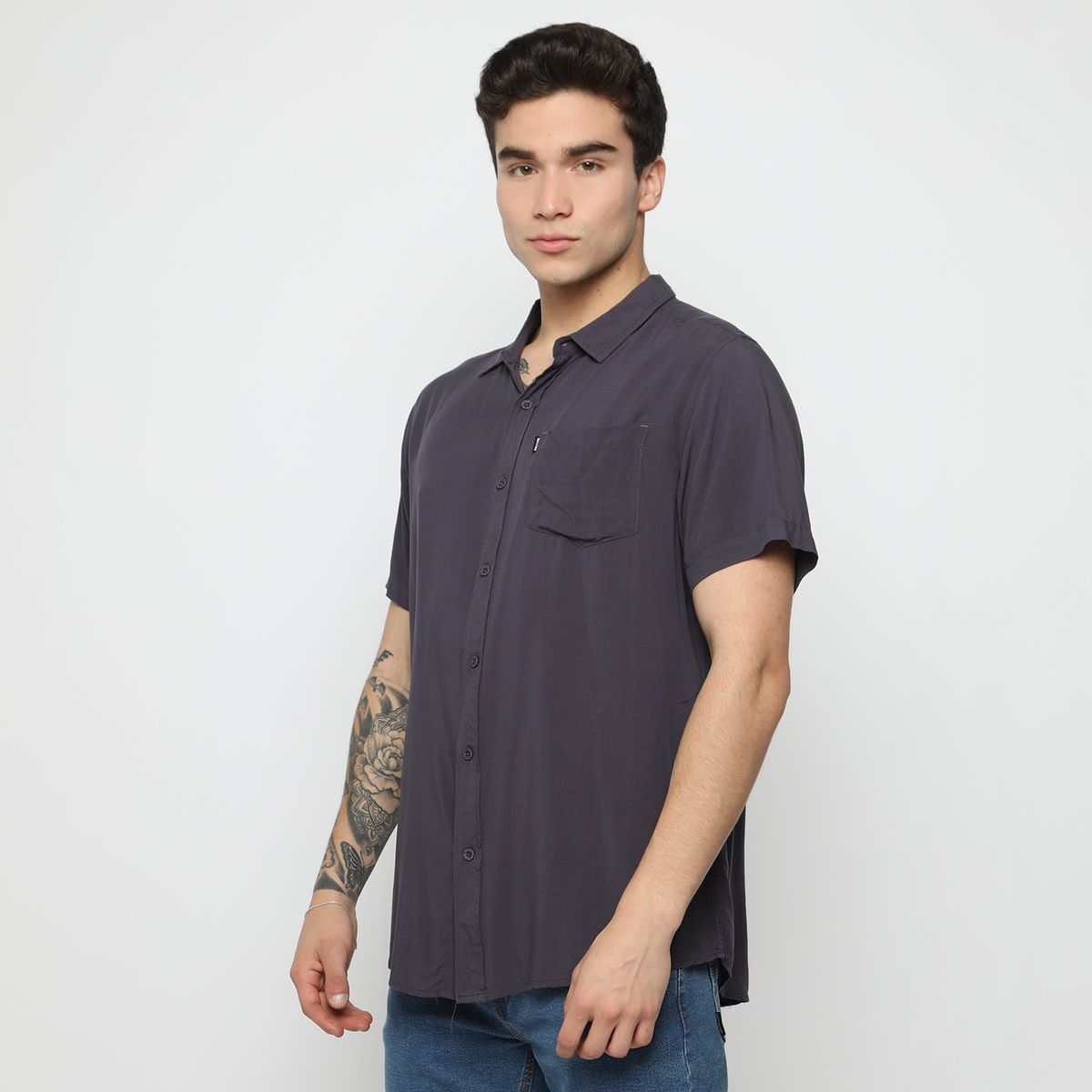 RIP CURL - Camisa Manga Corta 100% Algodón Hombre Rip Curl