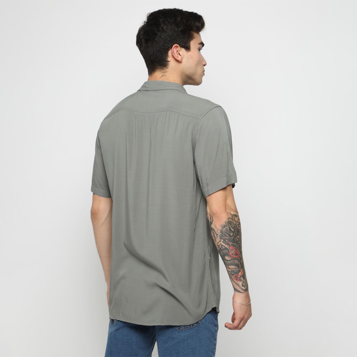 RIP CURL - Camisa Manga Corta 100% Algodón Hombre Rip Curl