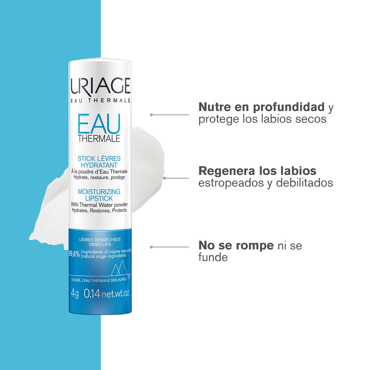 URIAGE - Uriage Eau Stick Labios Hidratante 4g - Tratamiento Reparador