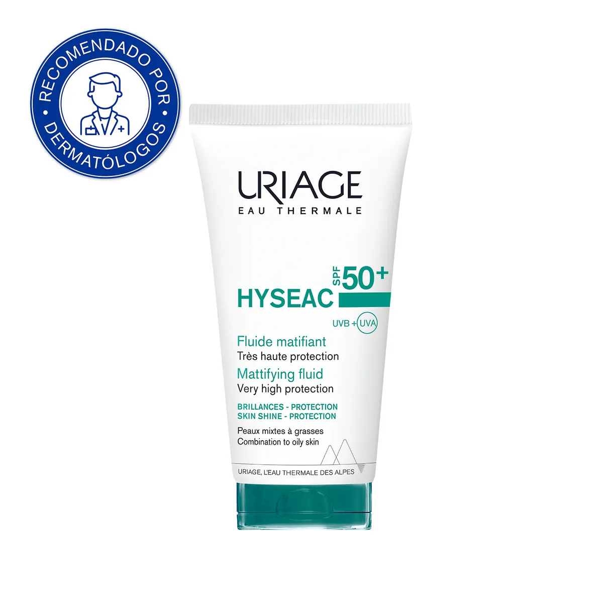 URIAGE - Uriage Hyseac Fluido Matificante Spf50+ 50ml - Protección Muy Altas Para Pieles Mixtas