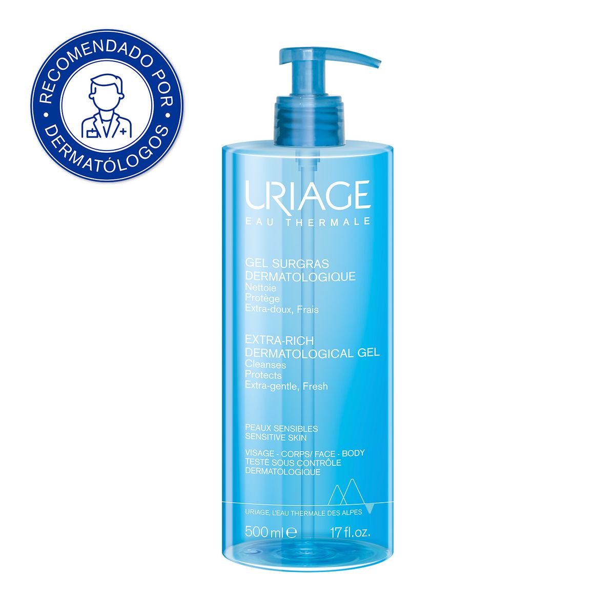 URIAGE - Uriage Surgras Líquido Dermatológico 500ml - Gel Espumoso Limpiador