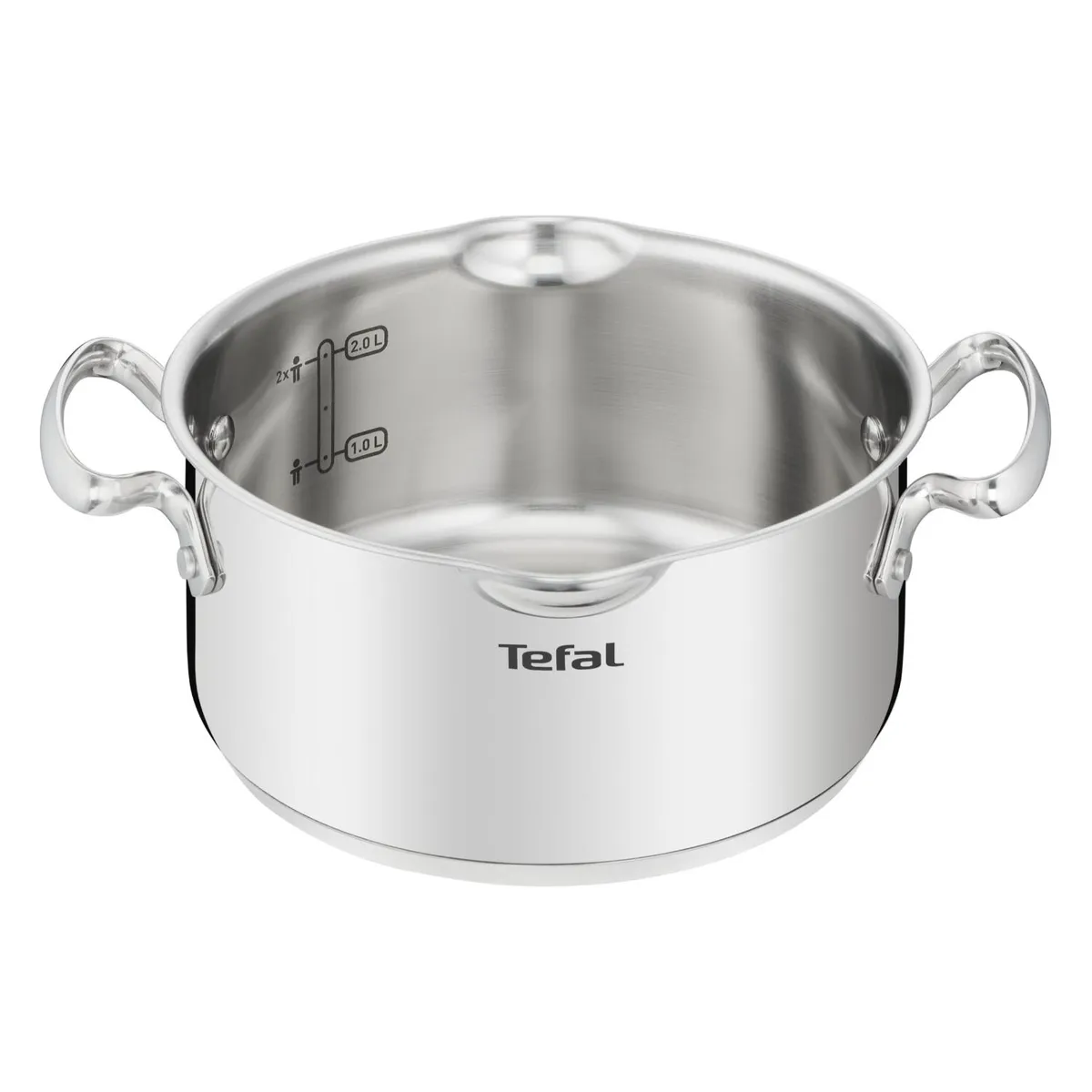 T-FAL - Juego de Ollas 11 Piezas Acero Inoxidable Duetto