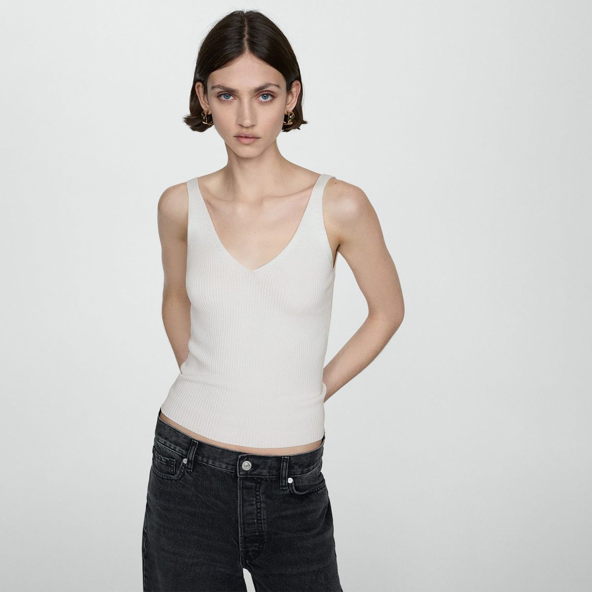 MANGO - Top Sin Mangas Mujer Mango