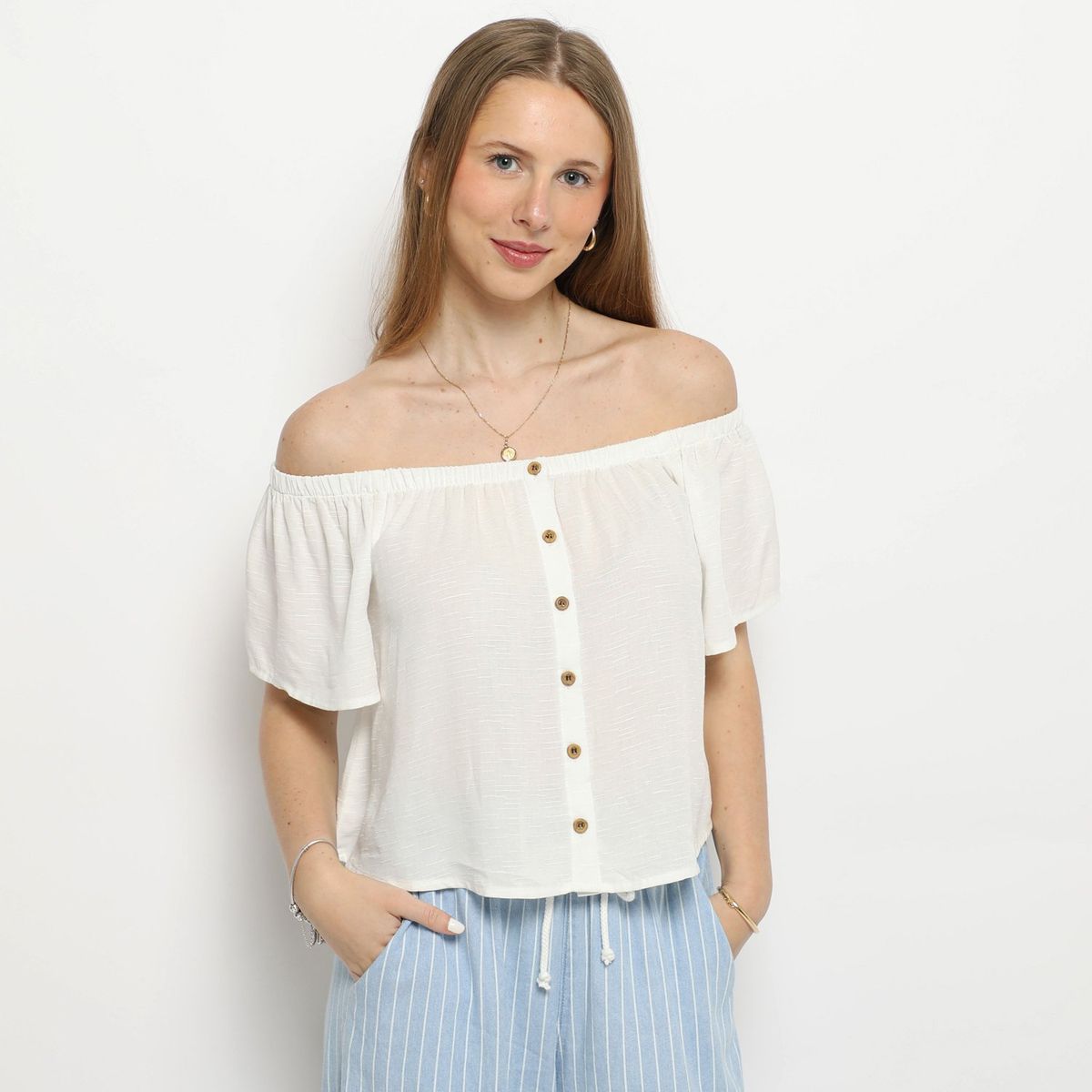 AMERICAN ABBEY - Blusa Manga Corta Mujer American Abbey