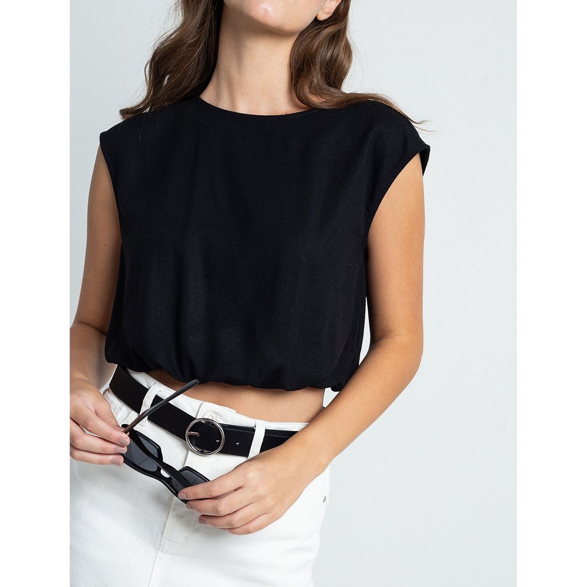 NAF NAF - Blusa Sin Mangas Casual Mujer Naf Naf