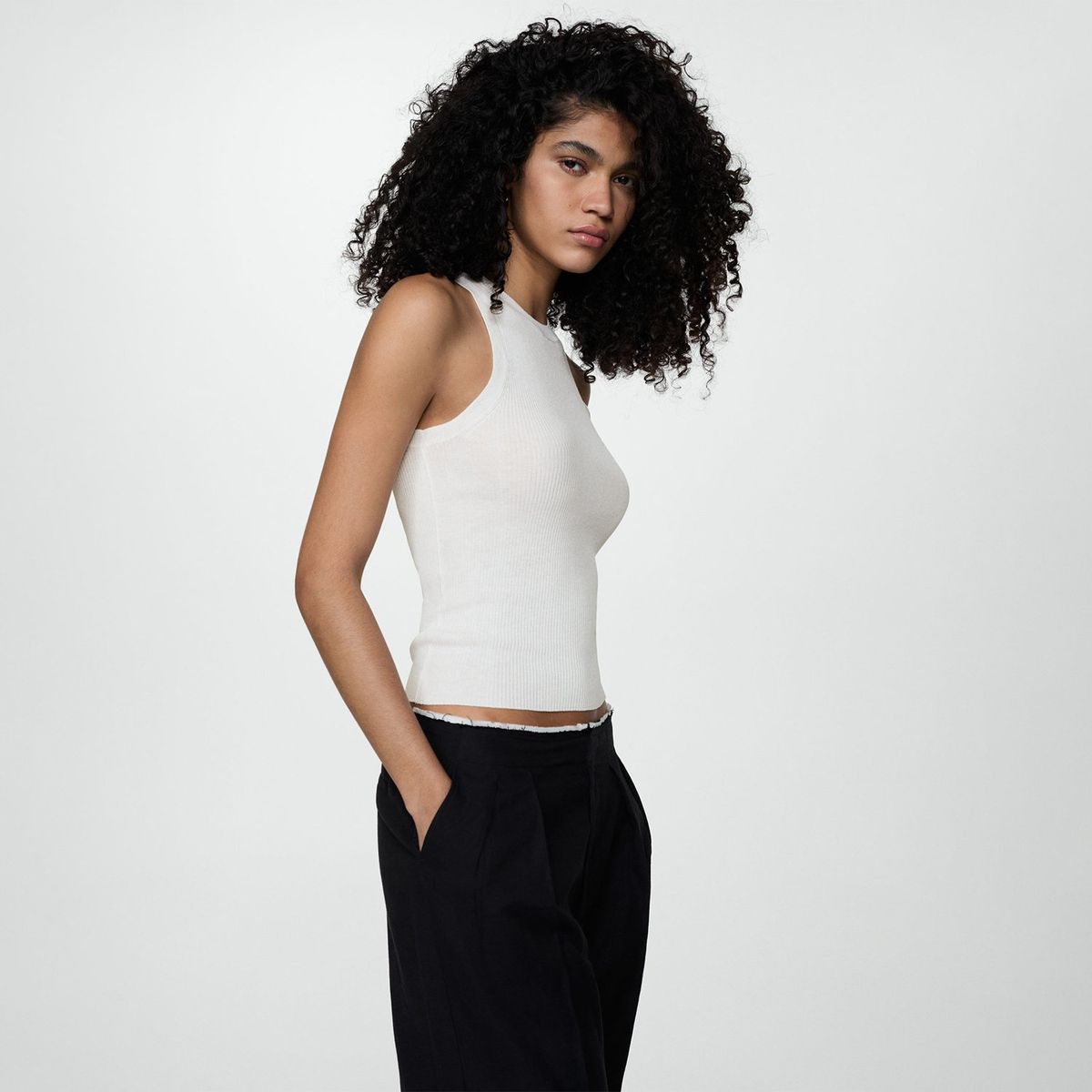 MANGO - Top Sin Mangas Mujer Mango