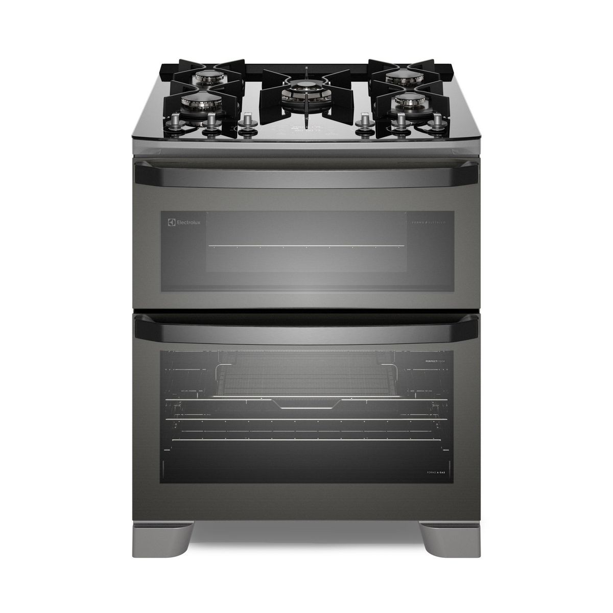 ELECTROLUX - Cocina Doble Horno 5 Hornillas Triple Llama 76Cm FE5AD
