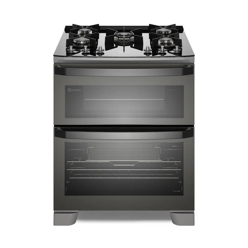 ELECTROLUX - Cocina Doble Horno 5 Hornillas Triple Llama 76Cm FE5AD