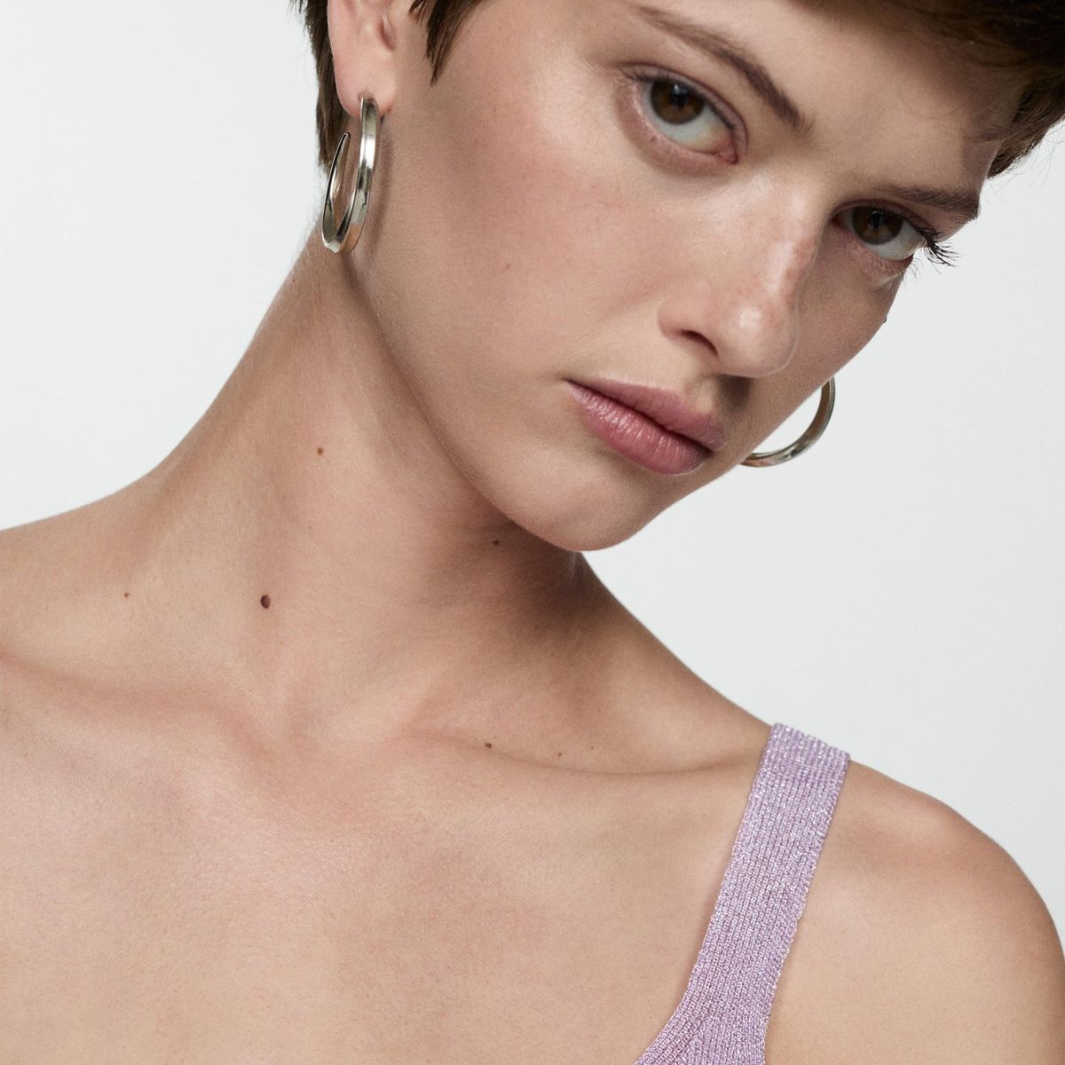 MANGO - Top Manga Corta Mujer Mango