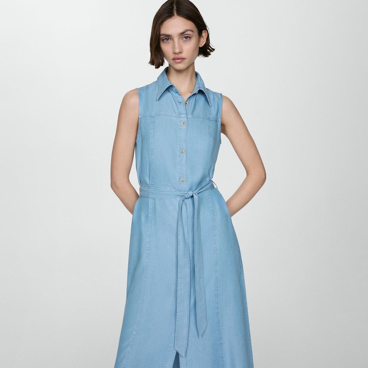 MANGO - Vestido Largo Mujer Mango