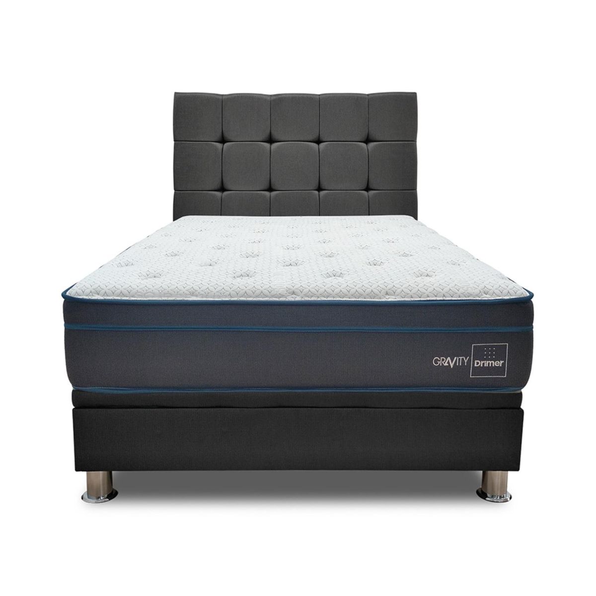 DRIMER - Dormitorio Practibox Gravity Queen + 2 Almohadas + Protector