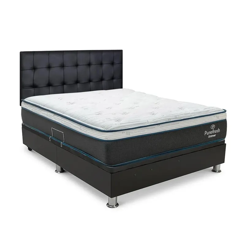 DRIMER - Dormitorio Divan Pure Fresh 2 Plz + 2 Almohadas + Protector