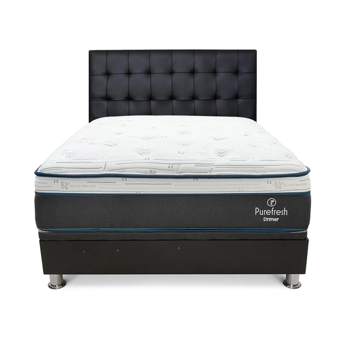DRIMER - Dormitorio Divan Pure Fresh 2 Plz + 2 Almohadas + Protector