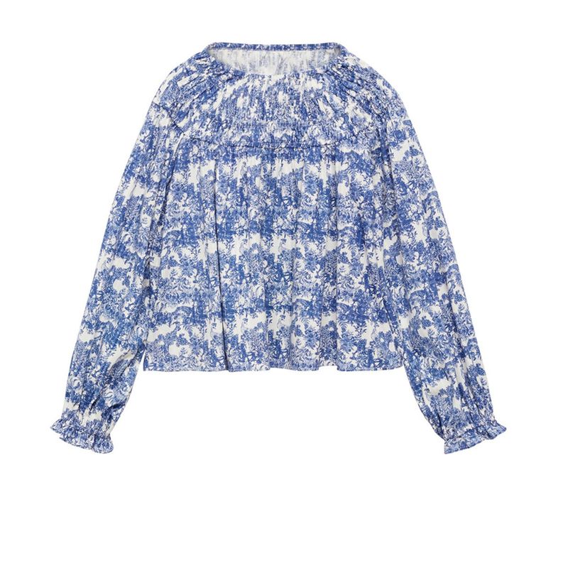 MANGO KIDS - Blusa Niña Manga Larga Algodón Mango Kids