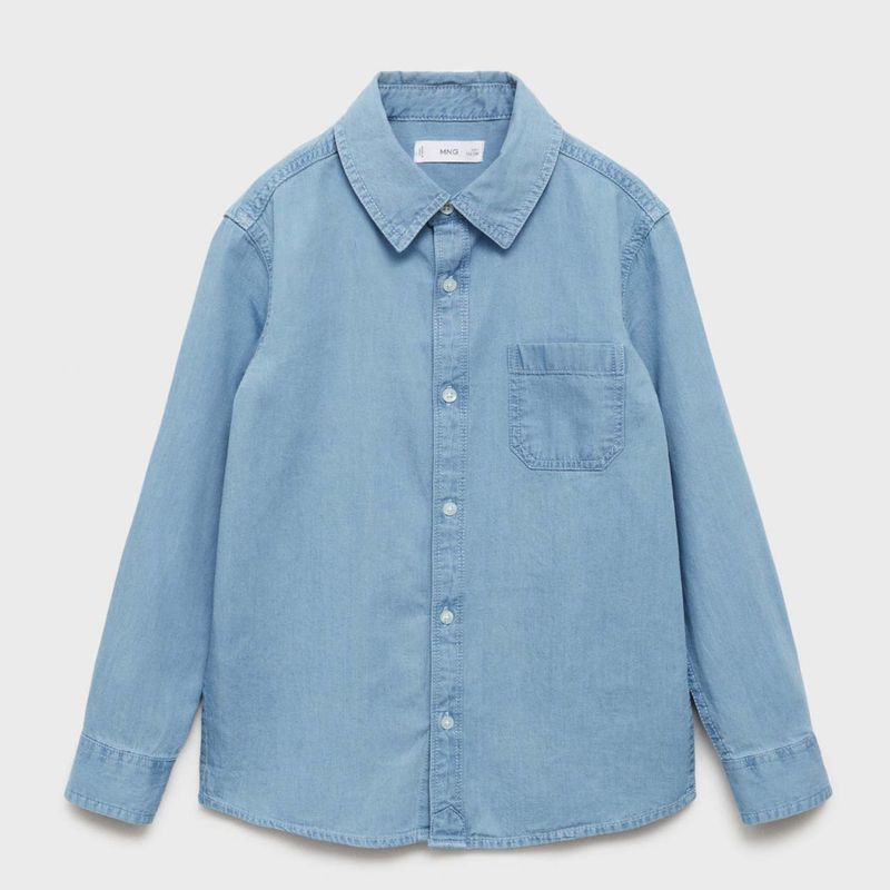 MANGO KIDS - Camisa Niño Manga Larga Algodón Mango Kids