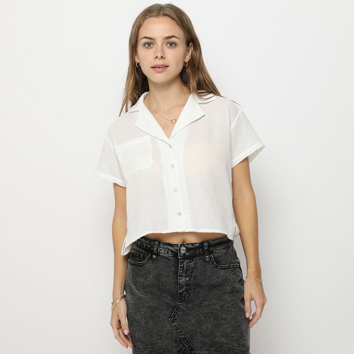 SYBILLA - Blusa Manga Corta Mujer Sybilla