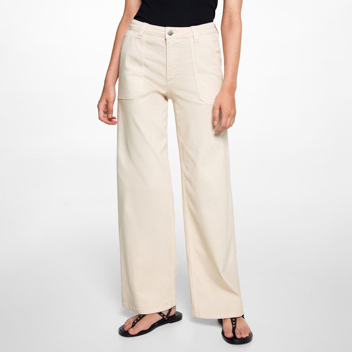 MANGO TEEN - Pantalón Culotte Algodón Mujer Mango