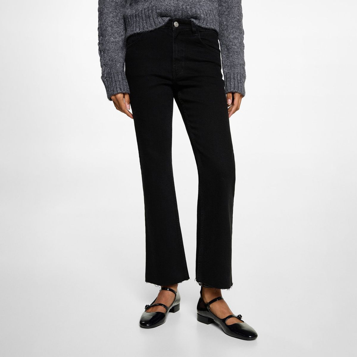 MANGO TEEN - Jean Flare Tiro Alto Mujer Mango Teen