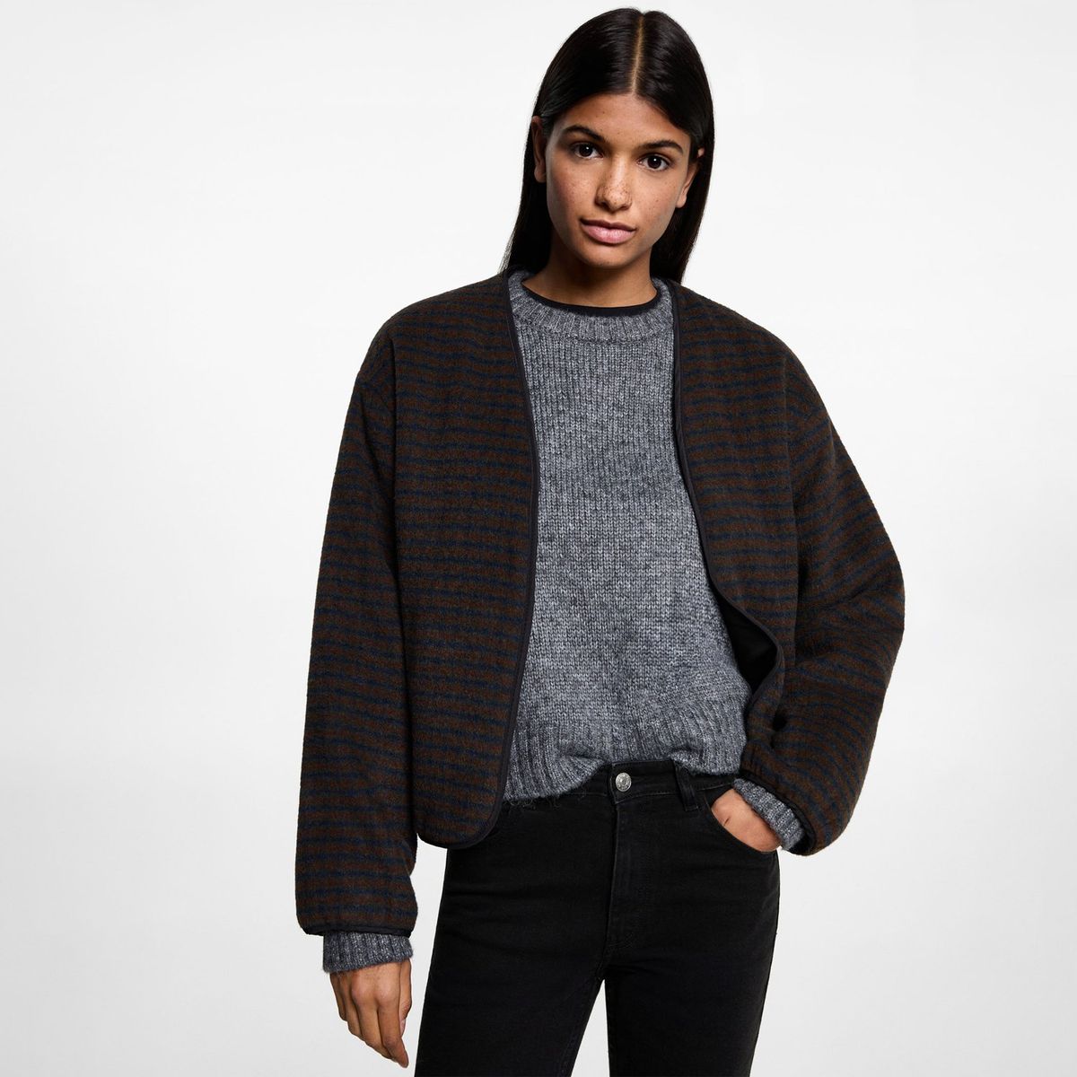 MANGO TEEN - Jean Flare Tiro Alto Mujer Mango Teen