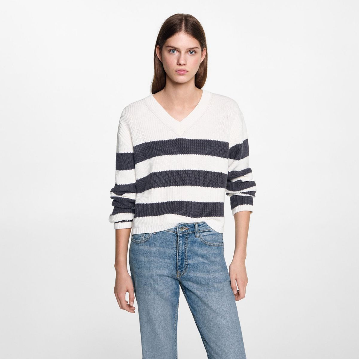 MANGO TEEN - Jean Flare Algodón Mujer Mango