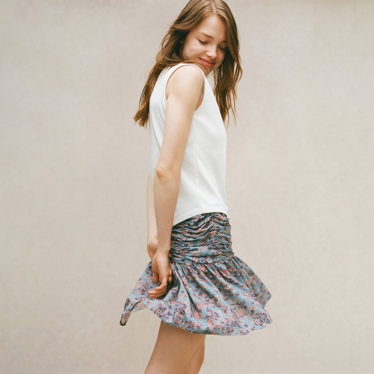 MANGO TEEN - Falda Corta Casual Mujer Mango