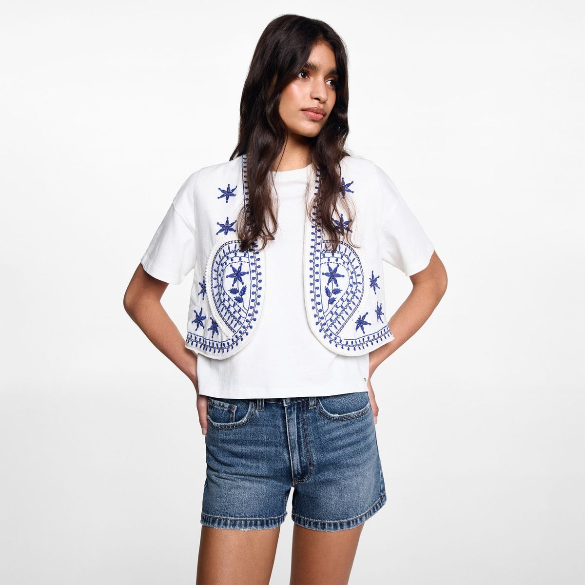 MANGO TEEN - Short 100% Algodón Mujer Mango