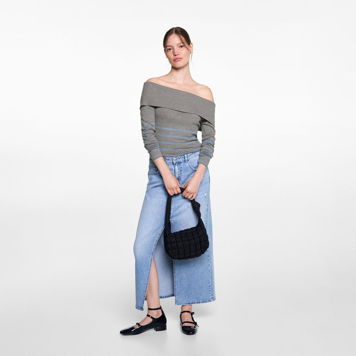 MANGO TEEN - Falda Larga Algodón Mujer Mango