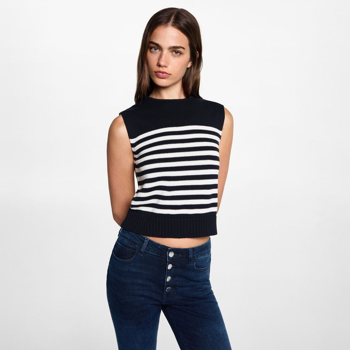 MANGO TEEN - Chaleco 100% Algodón Mujer Mango