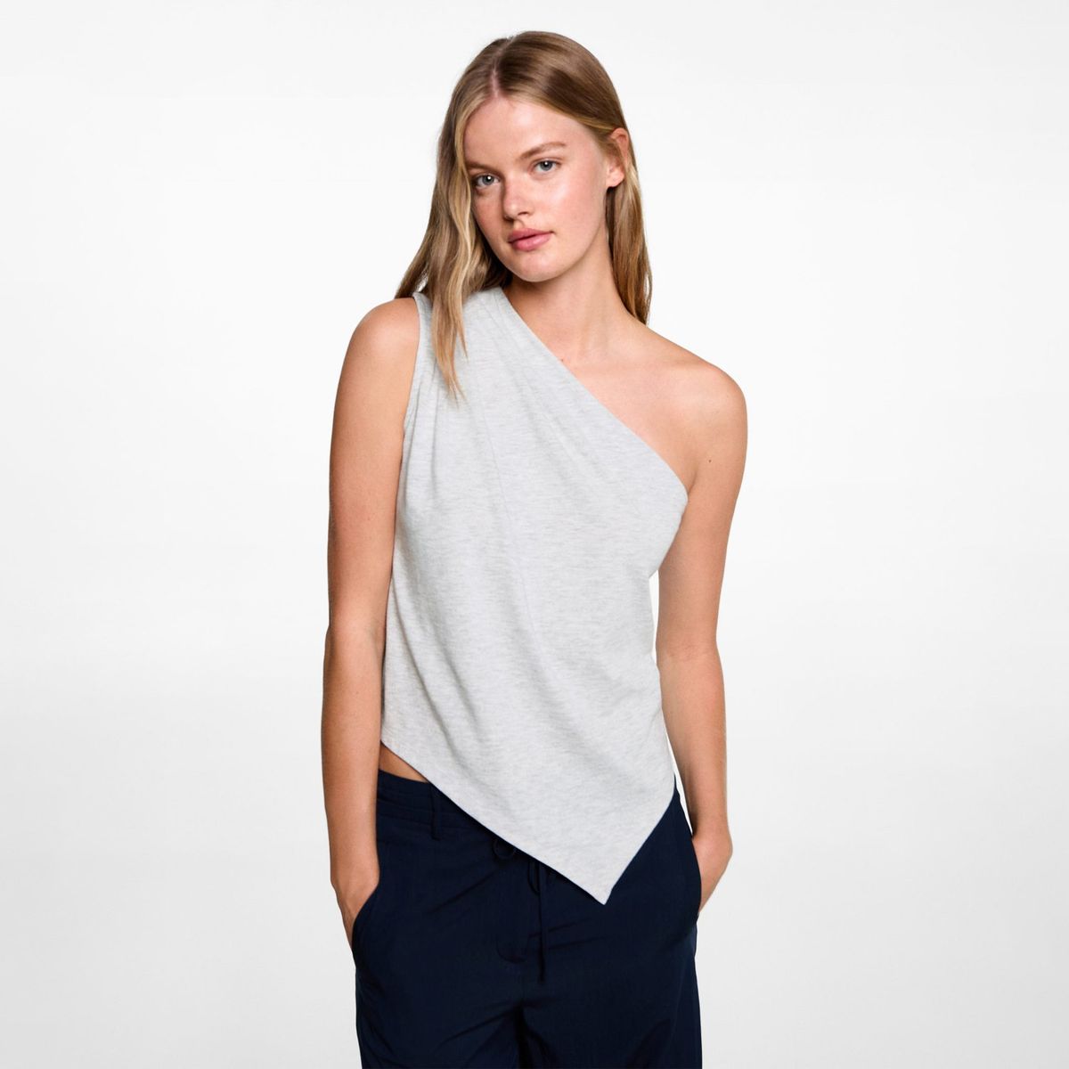 MANGO TEEN - Top Sin Mangas 100% Algodón Mujer Mango