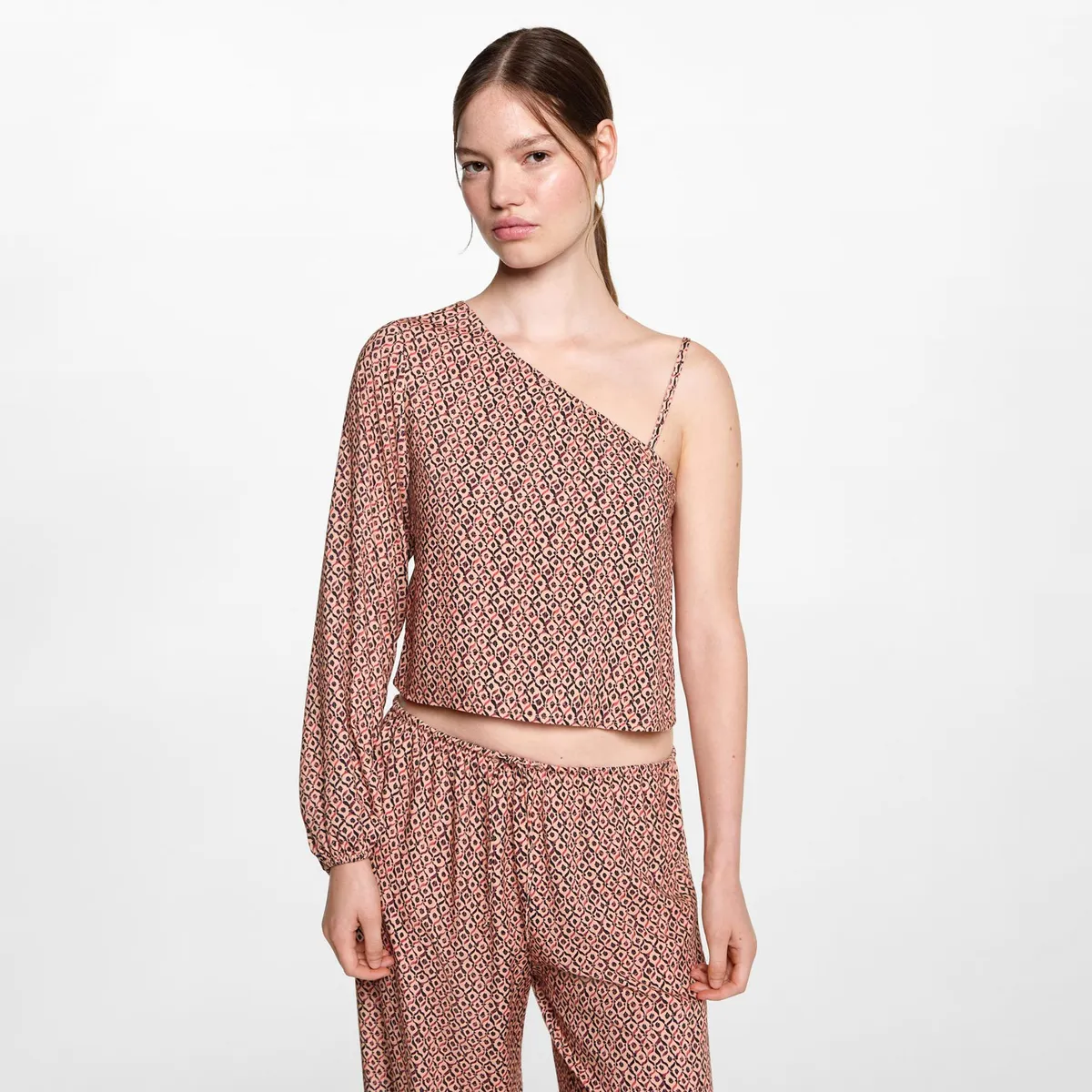 MANGO TEEN - Blusa Manga Larga Mujer Mango