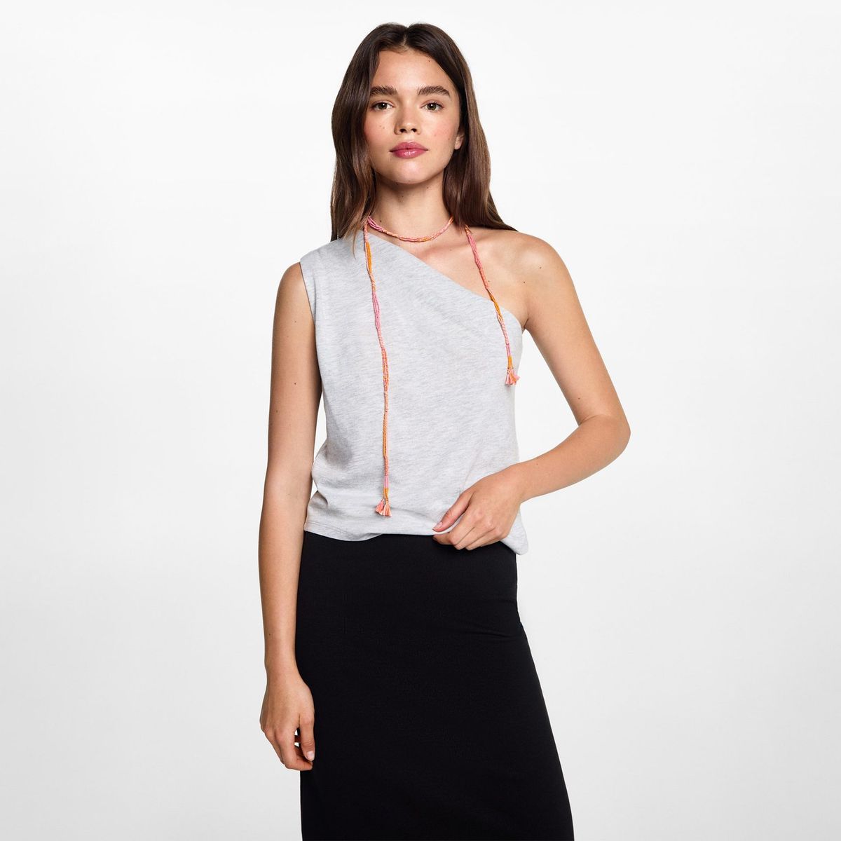 MANGO TEEN - Falda Larga Algodón Mujer Mango