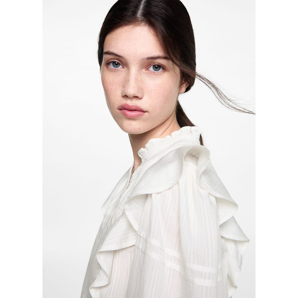 MANGO TEEN - Blusa Manga Larga Mujer Mango