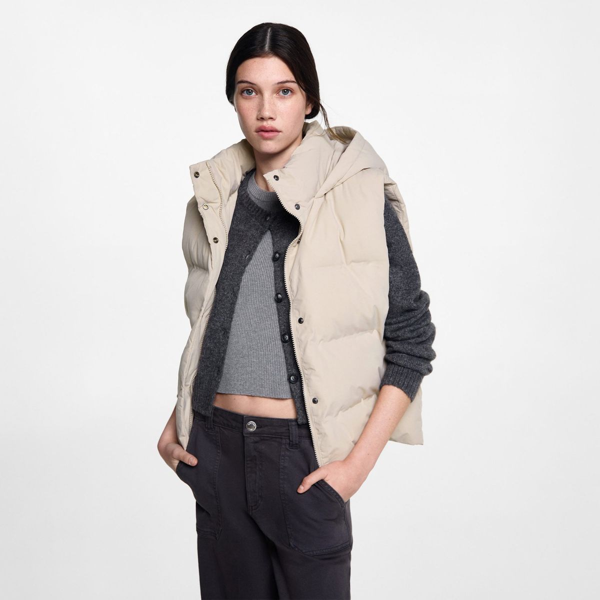 MANGO TEEN - Chaleco Acolchado Mujer Mango