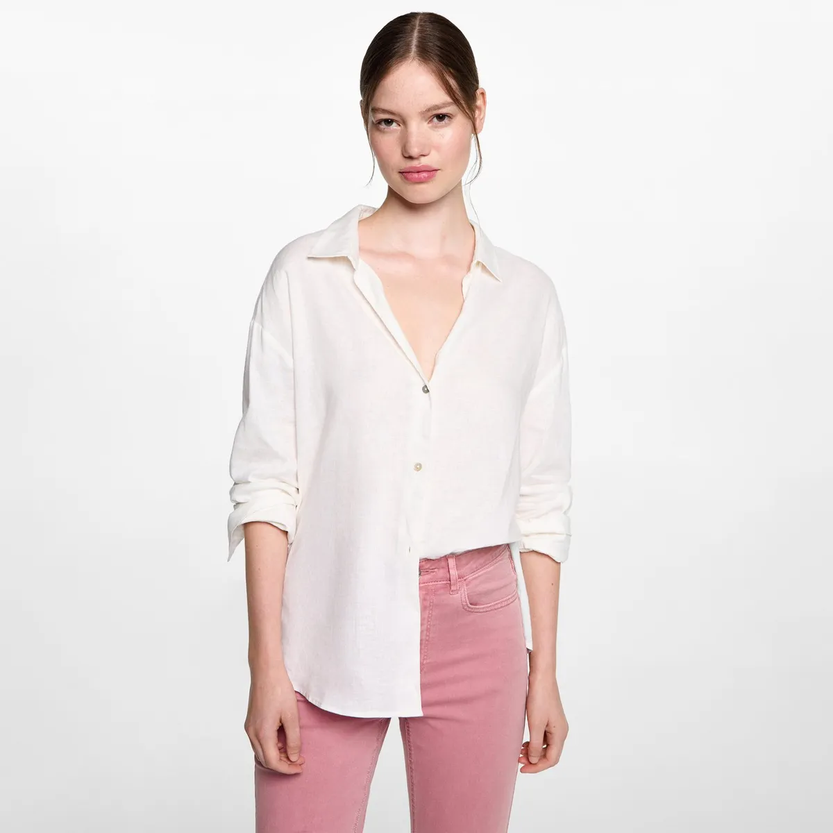 MANGO TEEN - Jean Flare Algodón Mujer Mango