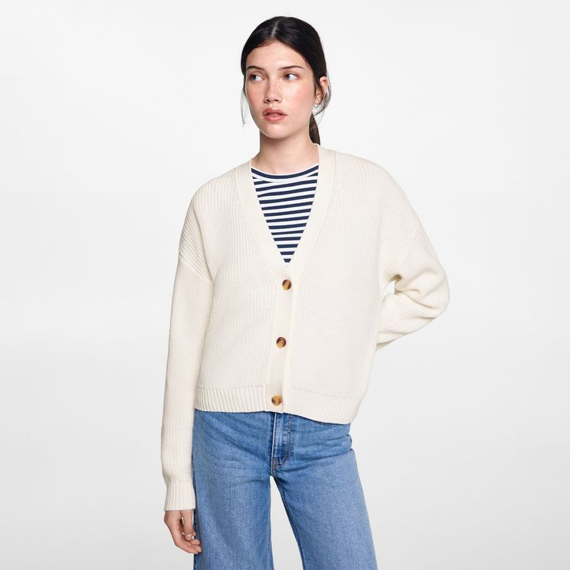 MANGO TEEN - Cárdigan 100% Algodón Mujer Mango