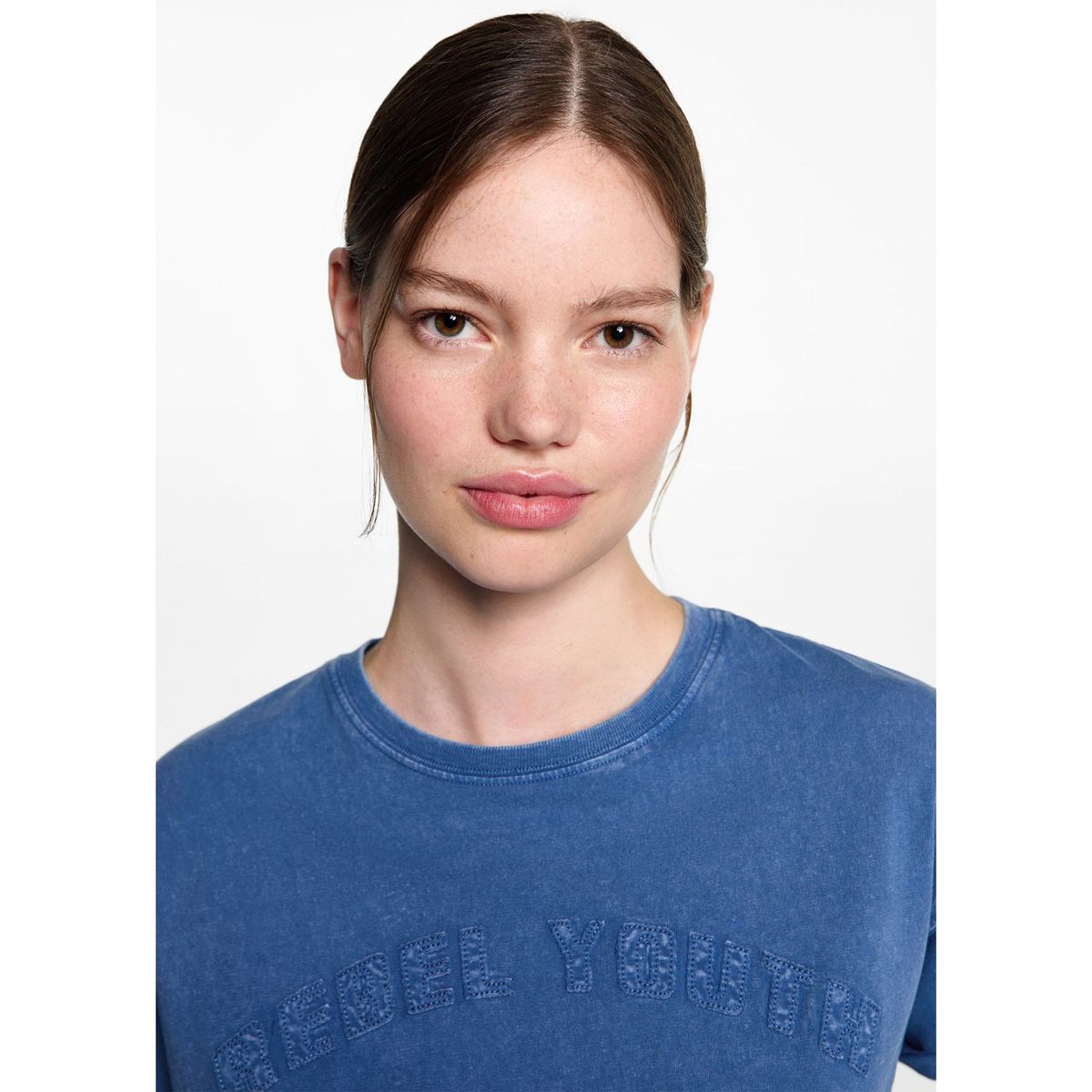 MANGO TEEN - Polo Manga Corta 100% Algodón Mujer Mango