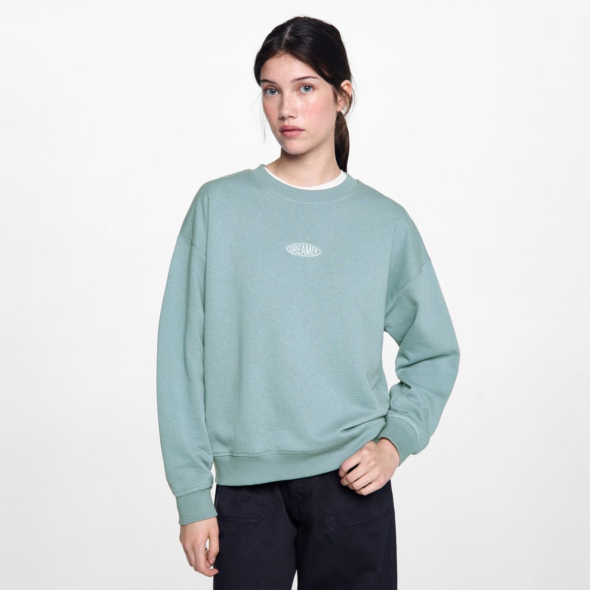 MANGO TEEN - Polera 100% Algodón Mujer Mango