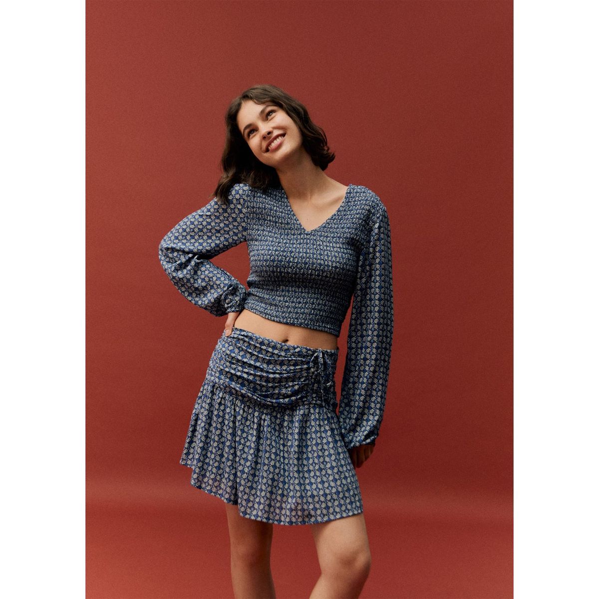 MANGO TEEN - Falda Corta Mujer Mango