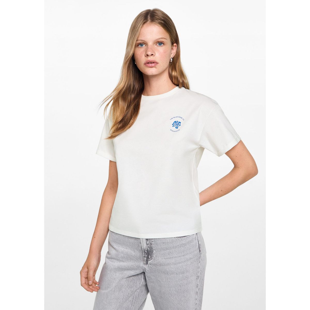 MANGO TEEN - Polo Manga Corta 100% Algodón Mujer Mango