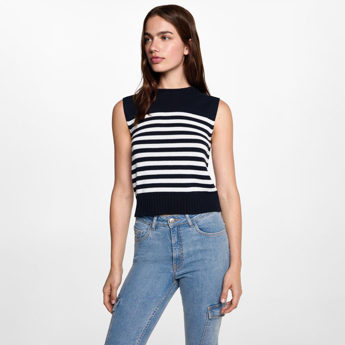 MANGO TEEN - Jean Flare Algodón Mujer Mango