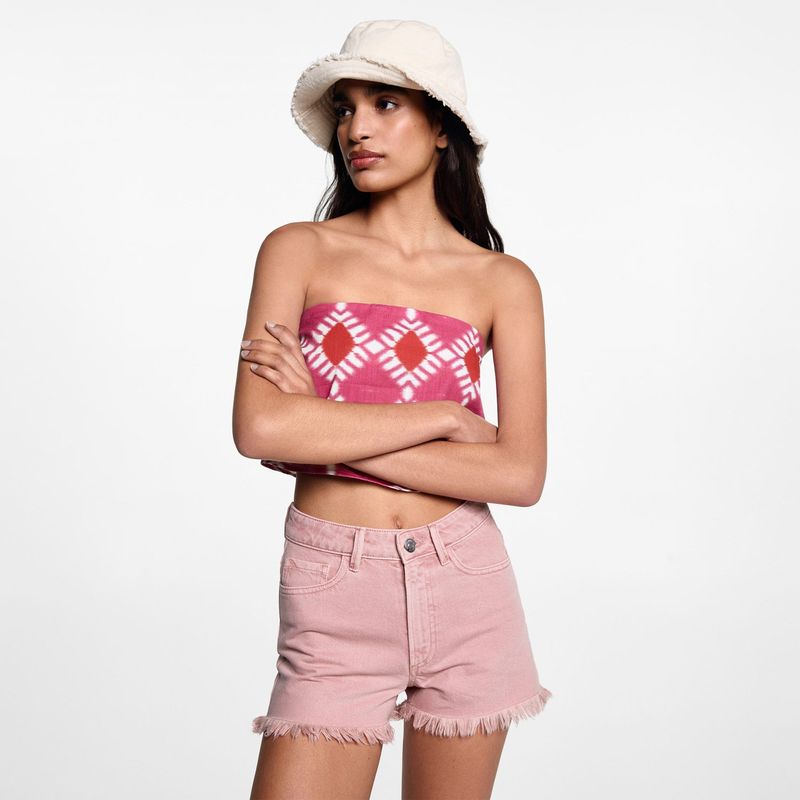 MANGO TEEN - Short 100% Algodón Mujer Mango