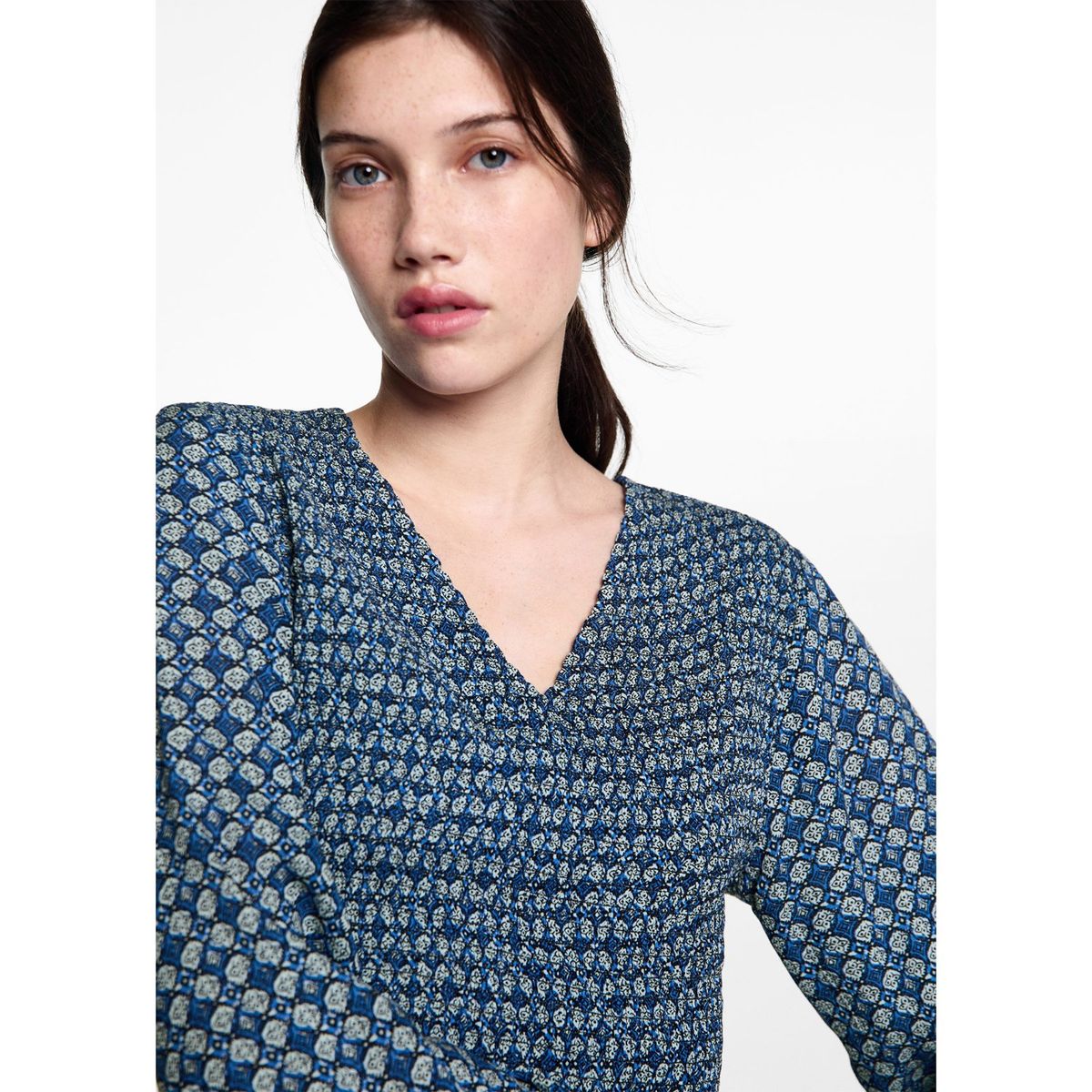 MANGO TEEN - Blusa Manga Larga Mujer Mango